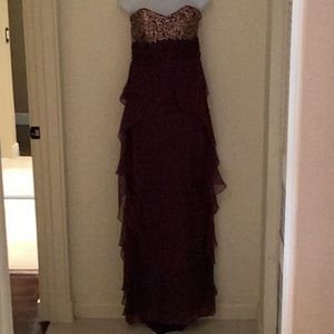 Badgley Mischka Gown with matching earrings